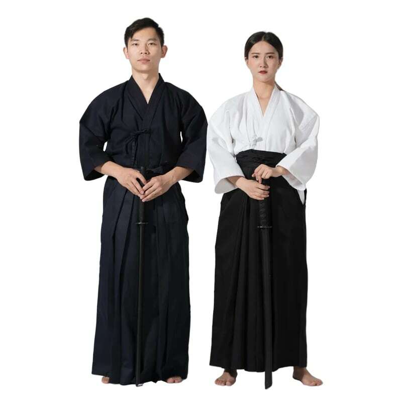 Kendo ชุด Iaido Aikido การแข่งขันการฝึกอบรม Kendo ชุด Kendogi เสื้อ Hakama กางเกงกางเกงกีฬาศิลปะการต่อสู้ Uniform