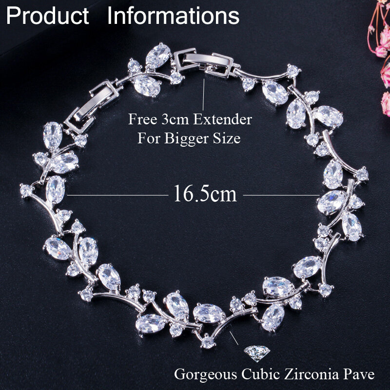 CWWZircons-Pulseras de diamantes de imitación de cristal austriaco para mujer, brazalete con piedras púrpuras, Color oro blanco, opciones de 6 colores, hecho a mano, CB078