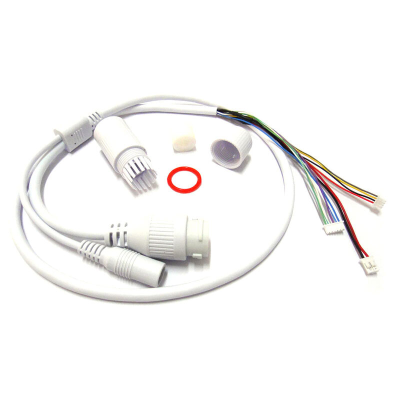 Cable LAN POE CCTV impermeable con conector resistente a la intemperie para Módulo de placa de cámara IP CCTV, 10 Uds.