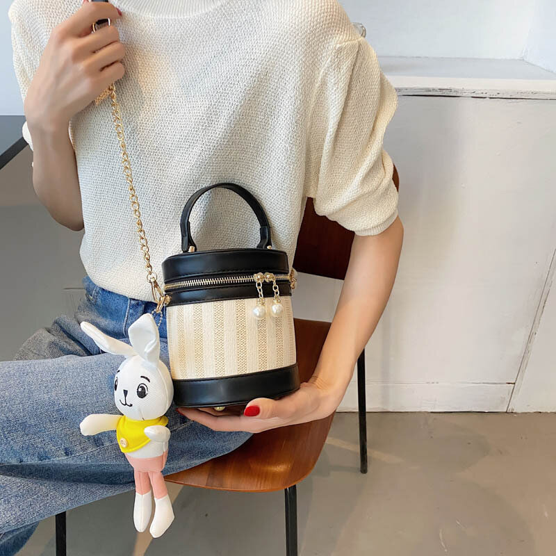 Летние популярные сумки-мешки 2021, новая текстурная модная плетеная сумка-мессенджер на одно плечо, плетеная Сумка в западном стиле