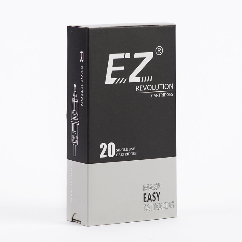 EZ Revolution-cartucho de Agujas para tatuaje, delineador redondo para tatuaje y Microblading, maquillaje permanente, cejas, delineador de ojos, #06, 0,20mm, 20 unidades