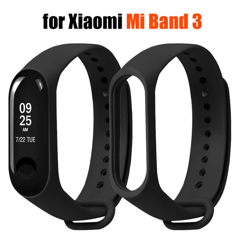 Силиконовый ремешок, совместимый с браслетом Xiaomi Mi Band 3, ремешок для наручных часов Mi Band Band3 xaomi xiomi, браслет для часов