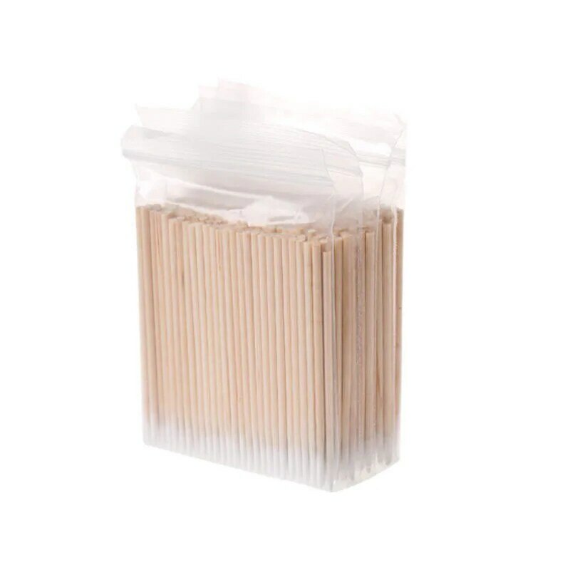Disposable Cotton Swab Lint Free Micro Brushes Wood Cotton Buds Swabs Ear Clean Stick Eyelash Extension Glue Removing Tool