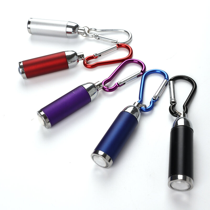 Mini lampe de poche LED en aluminium pour Camping, porte-clés lumineux et coloré, autodéfense, torche d'extérieur