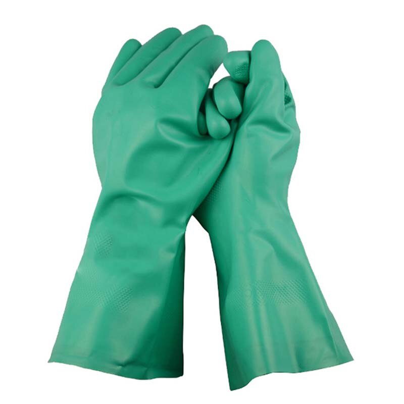 rubber protective gloves and long anti-chemical industrial latex gloves acid and alkali resistant gloves