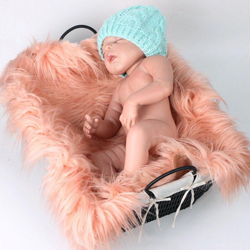 Pasgeboren Fotografie Rekwisieten Zachte Babydekens Faux Achtergronddekens Schattige Baby Kids Wrap-Zwangerschaps Mat