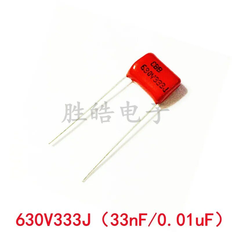 10 pces 630v333j alta qualidade 5% 0.033uf passo 10mm 33nf 630v 333 333j cbb filme de polipropileno capacitor