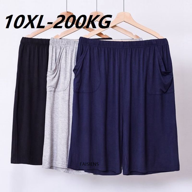 Plus Size 10XL 200Kg Mannen Shorts Losse Casual Zomer Modale Thuis Grote Slaap Broek Stretch Comfortabele Broek