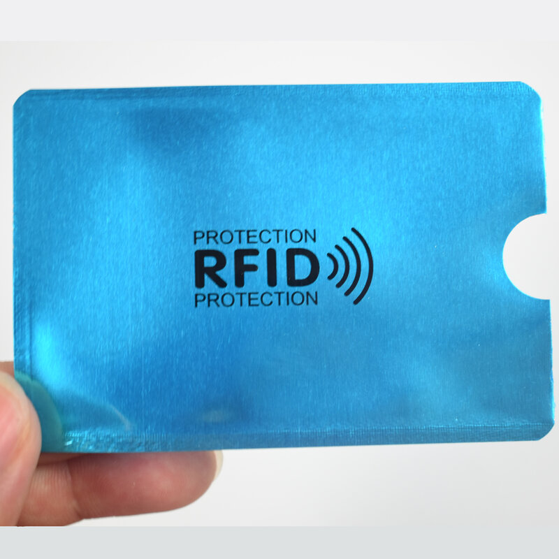 1 sztuk/partia osłona chroniąca przed skanowaniem karta bankowa blokująca Rfid etui na karty kredytowe aluminiowa 6.3*9.1cm