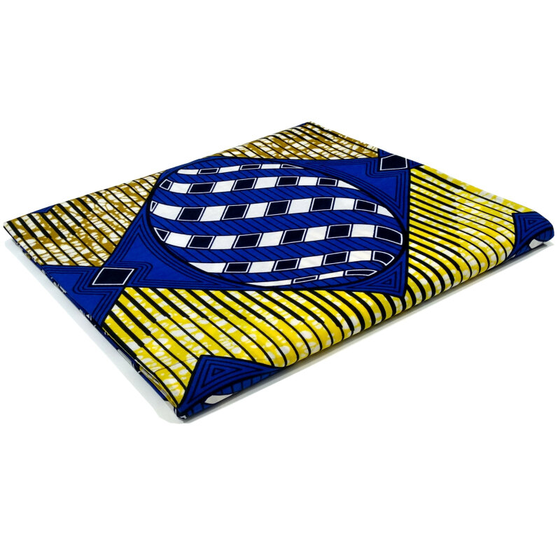 Ancara tecido áfrica cera real de alta qualidade 100% algodão onda colorida xadrez impressão moda nigéria verdadeira cera 6 metros casual