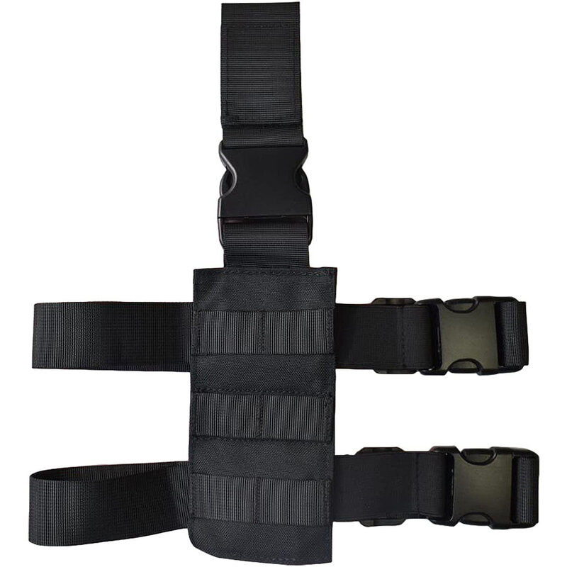 Tactical Drop Leg Platform Thigh MOLLE Rig with Adjustable Belt & Thigh Straps Molle Module With Molle Phone EDC Bag Organzier