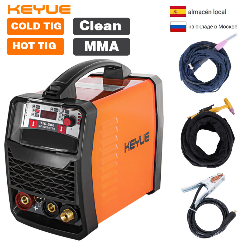 KEYUE – Machine à souder à l'arc intelligente, TIG-200G, multifonctionnelle, pour tuyaux TIG/Cold/CLEAN/SMART/au-ag