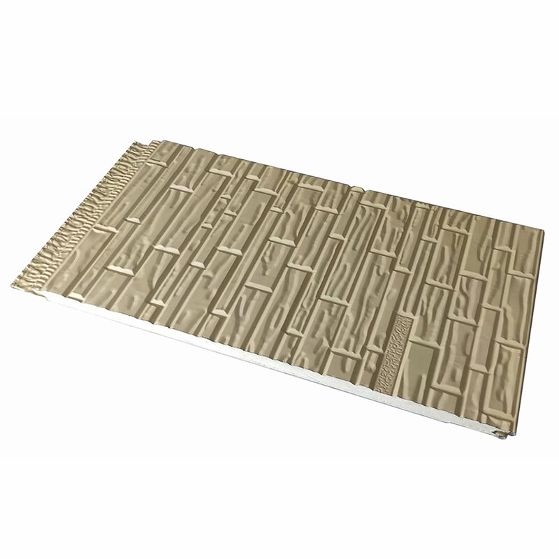Panel de revestimiento de Metal para revestimiento Exterior e Interior, tablero decorativo de poliuretano sándwich, 16mm x 380mm x 3800mm