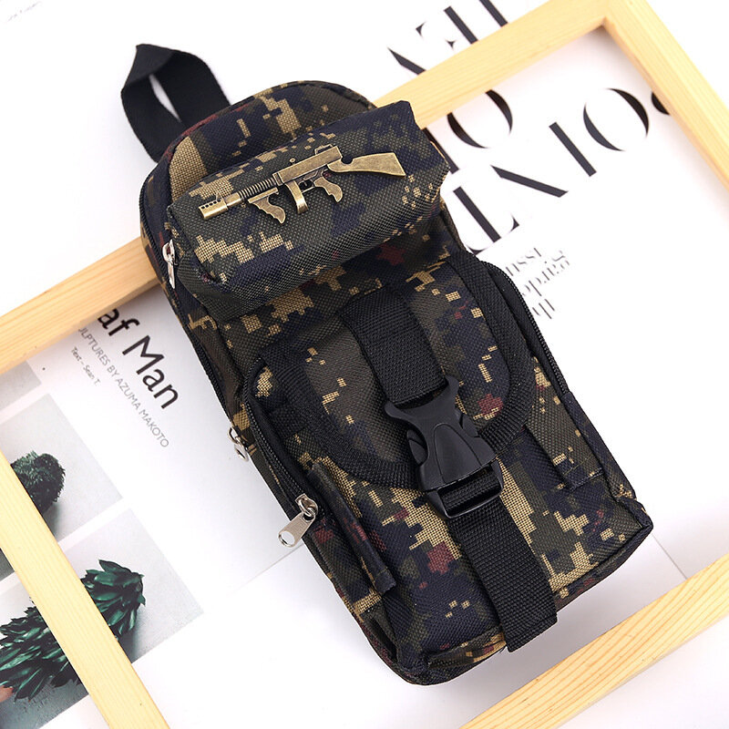 Mini schoolbag camouflage pencil case School stationery storage bag Military backpack pen case Boy pencil bag Student pen bag