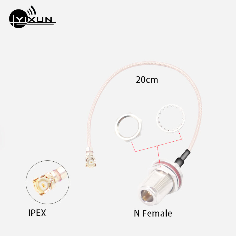 N fêmea para cabo adaptador IPEX U.FL IPX jack para N tipo fêmea RG178 pigtail RF cabo conector para antena Wifi Router