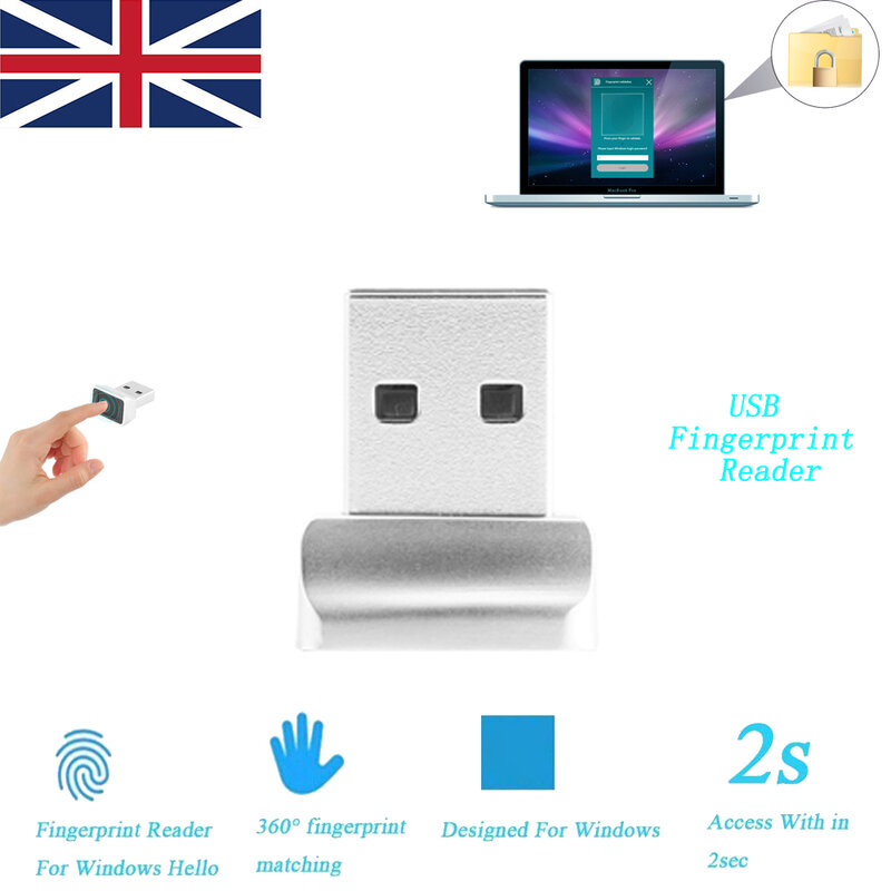 Smart ID USB Fingerprint Reader Für Windows 10 32/64 Bit Passwort-Freies Anmelden/Anmelden Sperren/Entsperren Für PC Laptop Fingerprint Reader