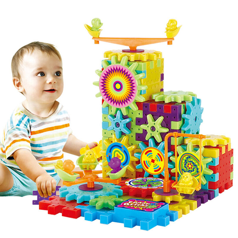 Gebäude Puzzle Spielzeug Educational Kinder Kinder Weihnachten Geschenk Veränderbar Elektrische Spielzeug