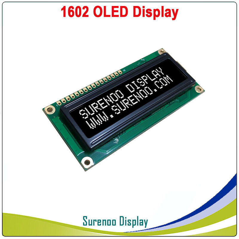 Módulo de Display LCD Real OLED, Personagem Paralelo, Tela LCM, Build-in WS0010, Suporte Serial SPI, 1602, 162