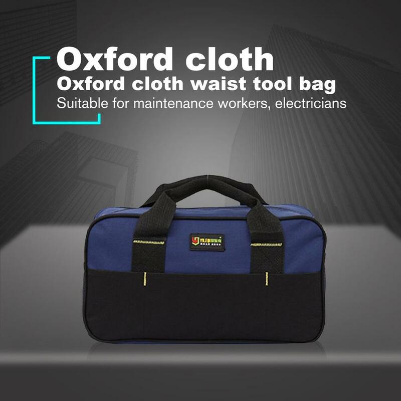 NEW Large Capacity Tool Bags Handbag Waterproof Oxford Cloth Electrician Bag Plastic Bottom Men's Oblique Bag Tool