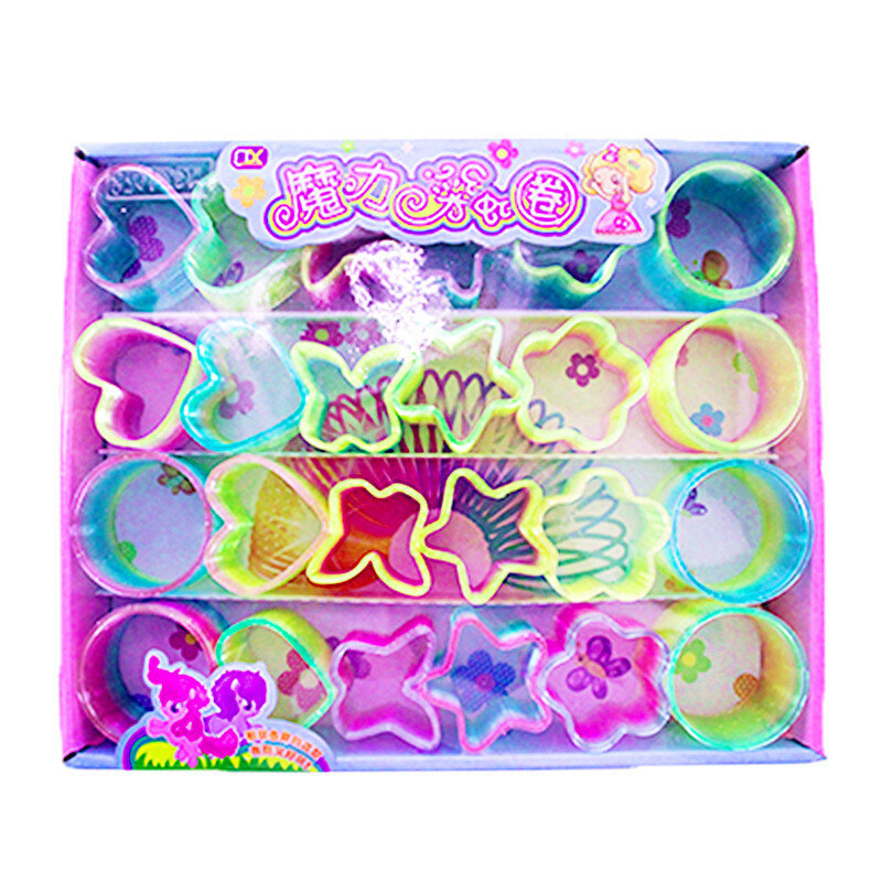 5 см спиральная игра звезда сердце форма круг бабочка многоугольник весенняя радуга Маленькая детская игрушка лот для детей Забавный креативный подарок