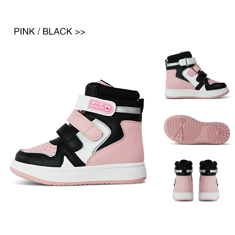 Ortoluckland/детские кроссовки для девочек; Теннисная повседневная обувь для детей; Розовые ортопедические ботинки на плоской подошве для малышей 4-10 лет