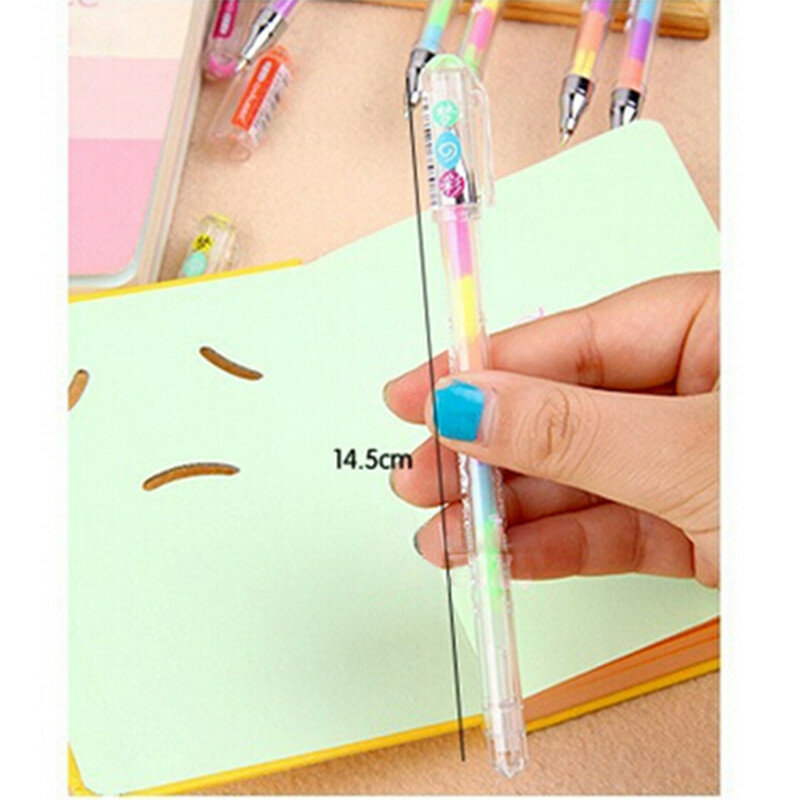 6 цветов милые красочные чернила хайлайтер ручка маркер точка ручка для детей Обучающие канцелярские принадлежности