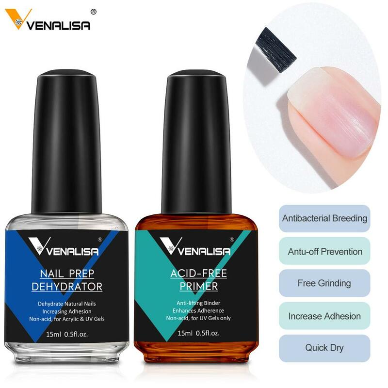 Venalisa – apprêt de liaison sans acide, professionnel, naturel, pour la protection des ongles, déshydrate, Super Gel pour poudre acrylique, laque