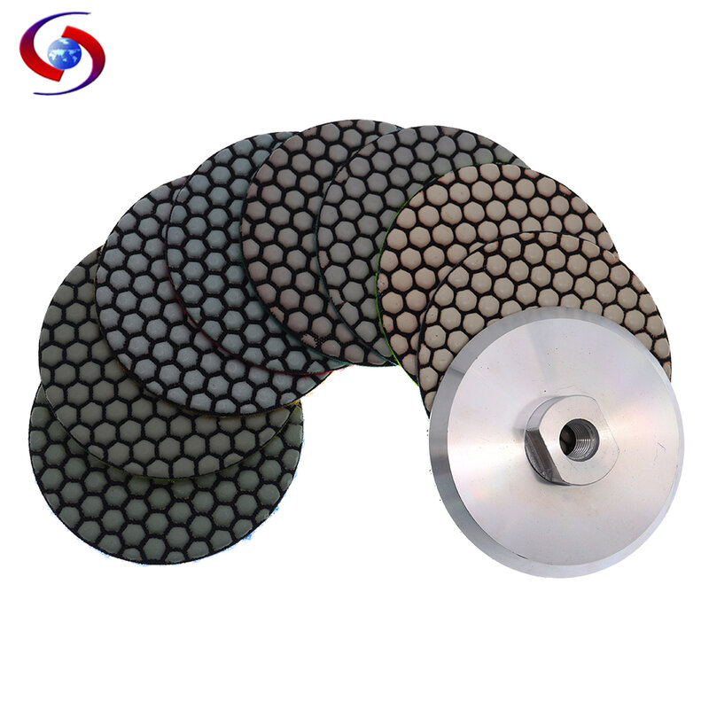 8 шт. 4-дюймовый полировальный диск #50-BUFF 100 мм, гибкие Алмазные полировальные колодки, новый дизайн, шлифовальный диск для мрамора, гранита, плитки