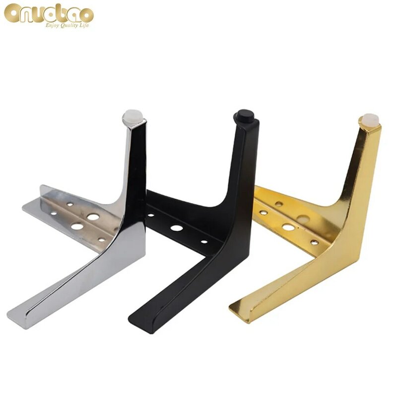 [Onuobao] 4PCS Furniture Leg High Load Wrought Iron Right-angled Sofa Leg With Screw for Sofa Coffee Desk Cabinet Bed 1pcs