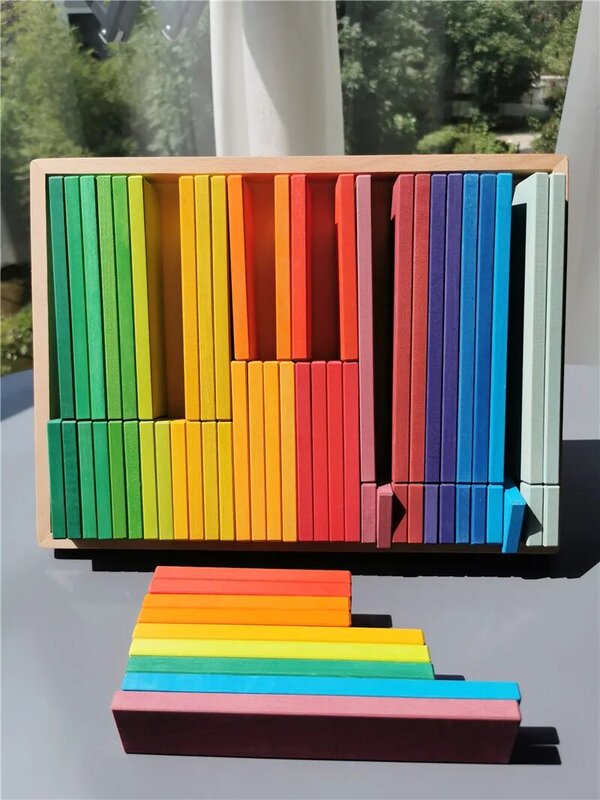 Duże Rainbow drewniane, do budynku listwy budowy kostki bloki pastelowe układania drewna zabawki dla dzieci wczesne uczenie się