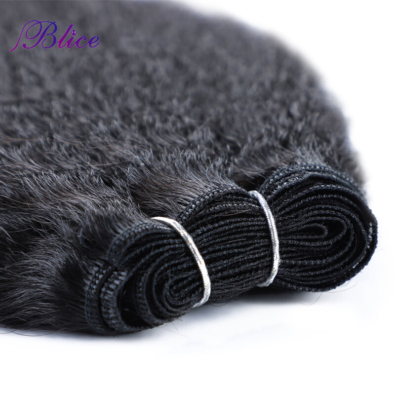 Blice синтетические пучки волос с застежкой 2 штуки курчавые прямые волосы ткачества с застежками для женщин 10-30 дюймов
