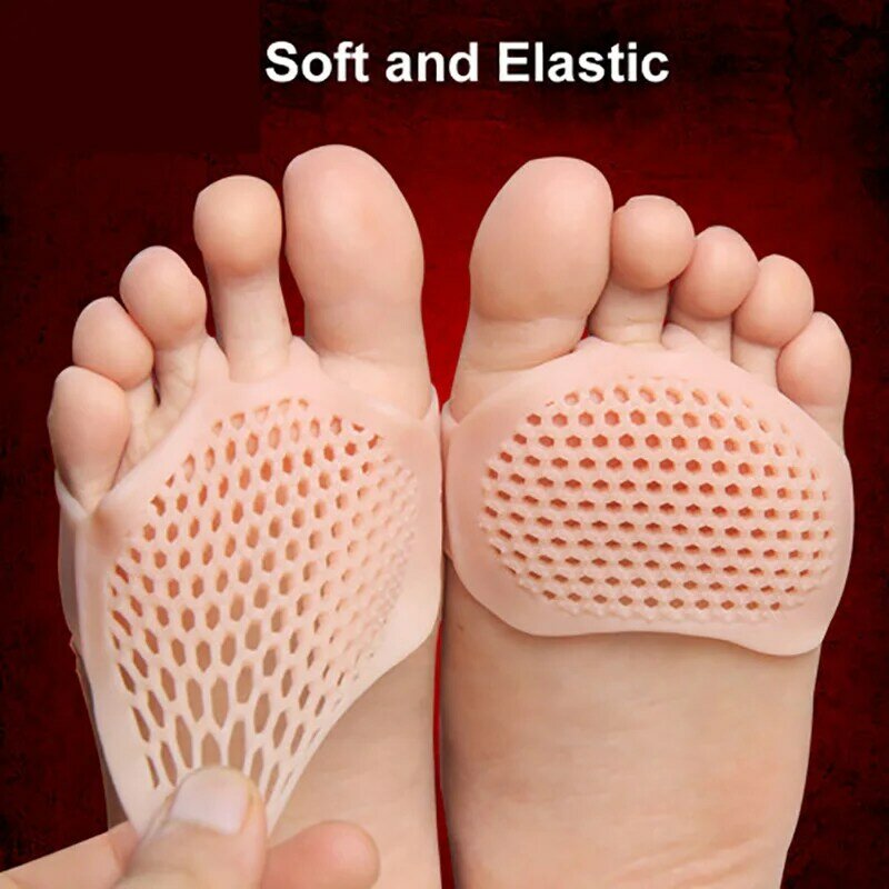Forefoot Pads Toe Separator Cushion Pad Silicone Pain Relief Shoes Insoles Toe Hallux Valgus Corrector Gel Pads Foot Care
