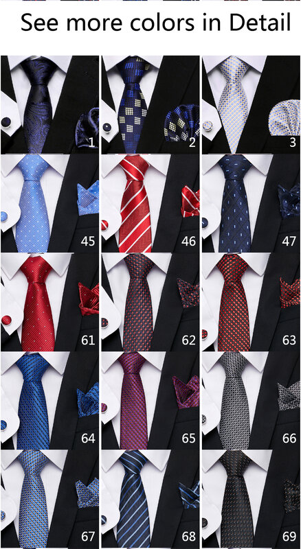 Grande qualidade lenço de gravata artesanal, conjunto de espaços e abotoaduras, gravata, clipe de gravata, lenço, bolso, dia dos pais
