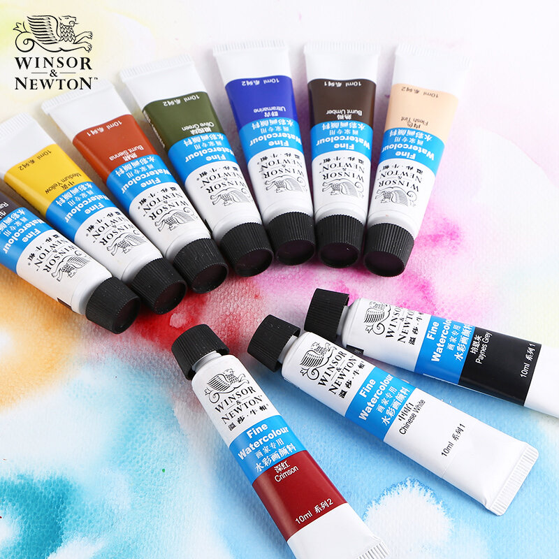 Winsor & Newton 30 Colors Watercolor Paint Tube 10ml Skin Color Watercolour Aquarelle For Painting Art Supplies
