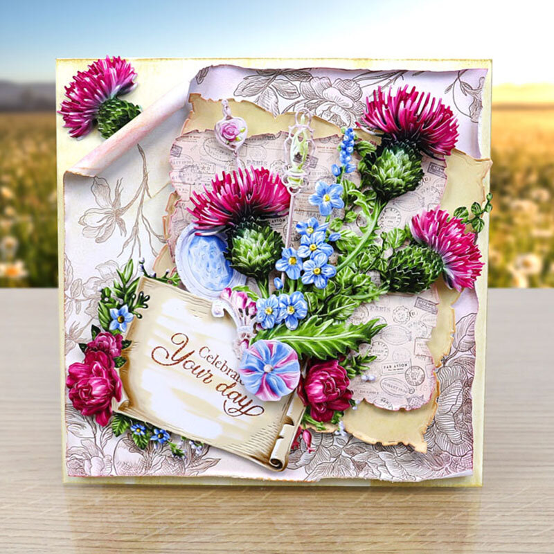 Bright Blooming Flower Graceful Plant Hot Metal Cutting Dies Scrapbooking Album Paper DIY Cards Crafts Embossing Dies New 2019