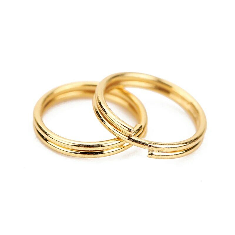 100pcs anelli di salto in acciaio inossidabile Bulk 6 8 10mm colore oro doppio anello anelli divisi connettori per accessori per la creazione di gioielli fai da te