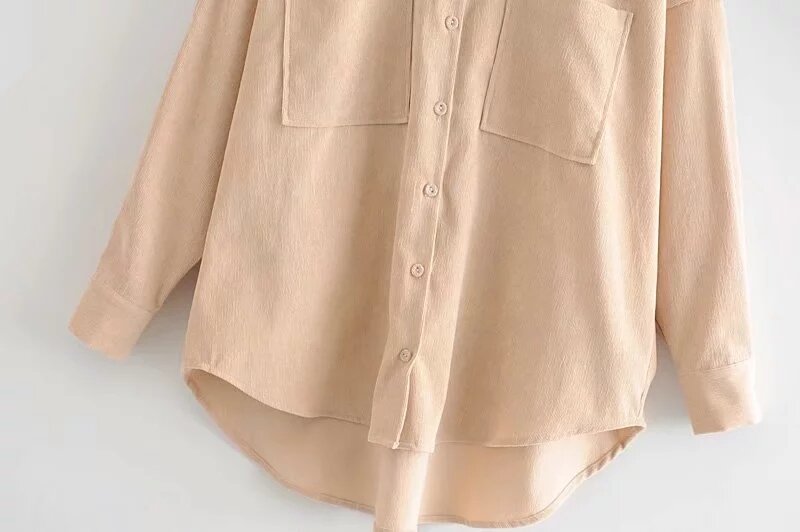 Withered england vintage preppy oversize corduroy boyfriend blouse women blusas mujer de moda 2020 shirts tops womens plus size
