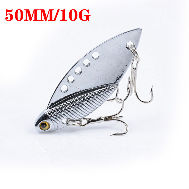 1Pcs 3D Metal Cicada Vib Fishing Lures 50mm 11g Vibrations Spoon Lure Hard Bait Bass Isca Crankbait Wobbler Spinner