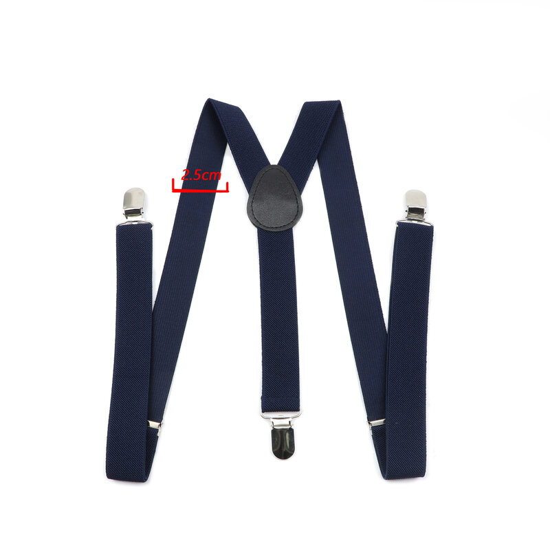 Colorful Elastic Leather Suspenders Men Kid Boys Straps Unsex Clip-on Buckle Wedding Adjustable Suspension For Shirt Accessories