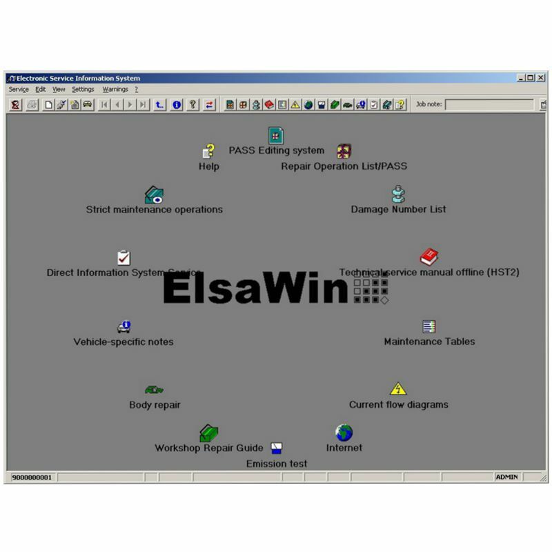 2023 Software di riparazione automatica ElsaWin 6.0 funziona per V-W 5.3 per Audi Elsa Win 6.0 il più nuovo Elsawin 6.0 per il Software di riparazione automatica Vw