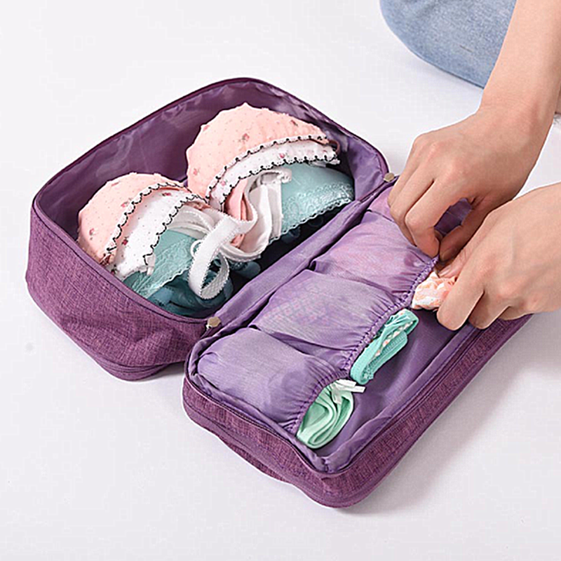여행 휴대용 의류 브래지어 컨테이너 다층 스토리지 가방 여행 화장품 가방 여행 주최자 의류 보관 가방