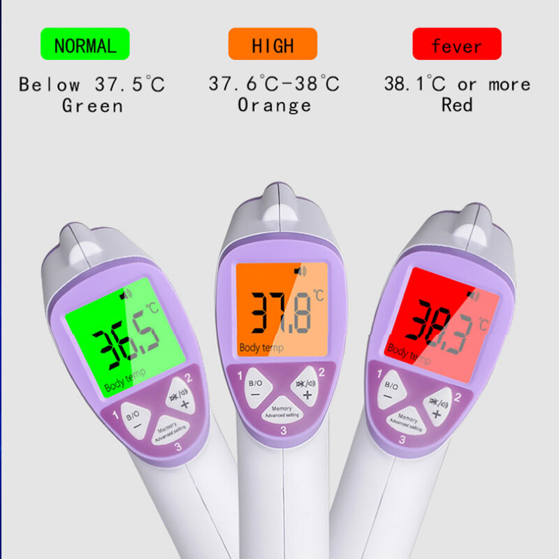 전자 온도계 디지털 적외선 체온계 건 휴대용 비접촉 테텀 메트로 아기/성인 온도