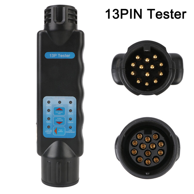 12V 7 13 Pin Trailer Tester Penarik Lampu Kendaraan Soket Steker Kabel Alat Diagnostik Truk Karavan Aksesori Mobil Universal