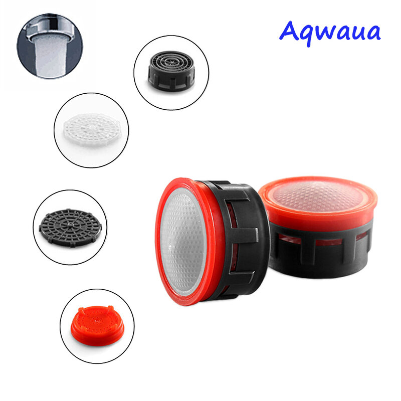 Aqwaua aireador de grifo para ahorro de agua, accesorios de filtro de burbujeador de caño, accesorio de pieza central para grúa, 4L/minuto, 24mm/22mm