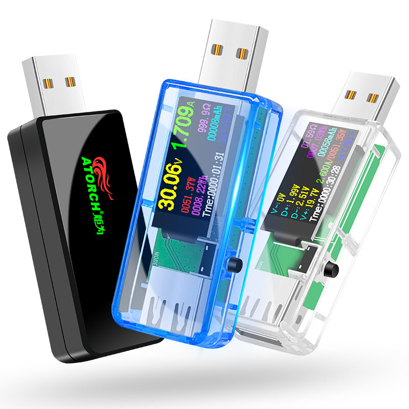 USB тестер U96P 13 в 1, индикатор напряжения тока, электрический амперметр, измеритель мощности, зарядка, цифровой мультиметр постоянного тока, вольтметр, ваттметр
