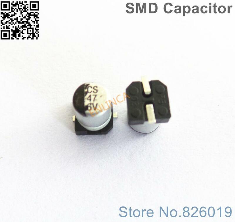 12pcs/lot 6.3V 47uf SMD Aluminum Electrolytic Capacitors size 4*5.4 47uf 6.3V