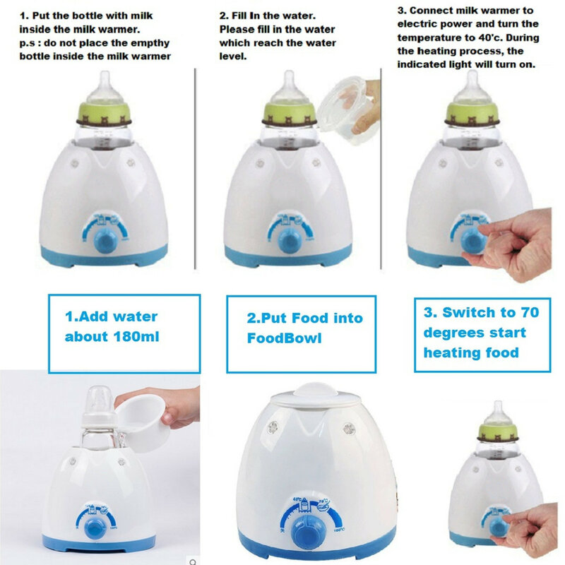 Dziecko Kid butelka elektryczna maszyna do sterylizacji paszy mleko jedzenie ogrzewanie cieplej podgrzewacz do butelek karmienie dziecka