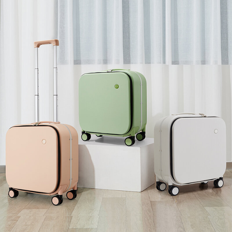 Новый запатентованный дизайнерский женский чемодан Mixi, 18 дюймов, чемодан на колесиках, мужской поликарбонатный алюминиевый каркас, элегантный благородный