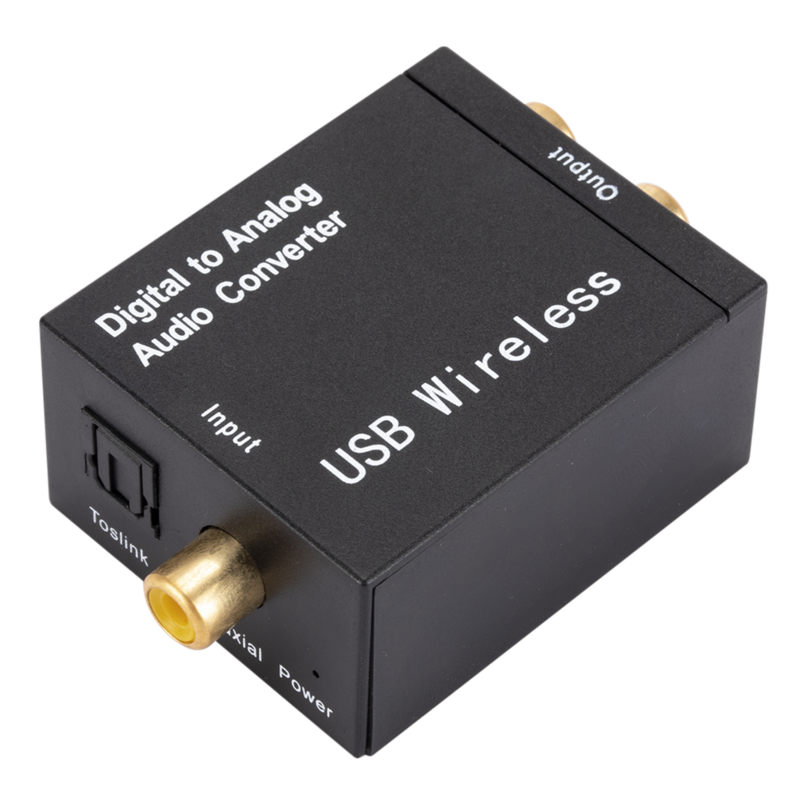 블루투스 디지털-아날로그 오디오 컨버터 장착 USB DAC 앰프, 광섬유 토스링크 동축 신호-RCA R/L 오디오 디코더