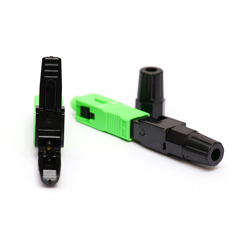 100PCS Low Price Sale SC/APC Optical Fiber Fast Connector FTTH Field Quick Assembly Fiber Optic with 0.3dbm SC Connector